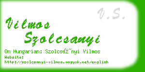 vilmos szolcsanyi business card